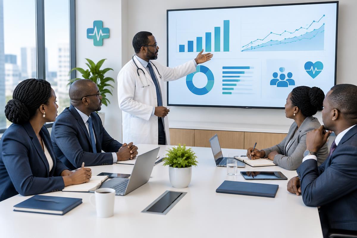 Hospital management team in a meeting